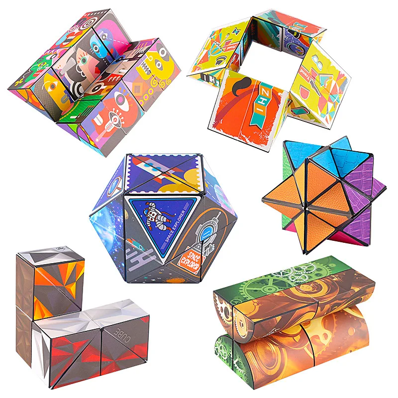 

Infinity Variety Folding Cube Unlimited Shape Space Puzzle Fingertip Toy Autism Adhd Children Anti Stress Decompression Toys