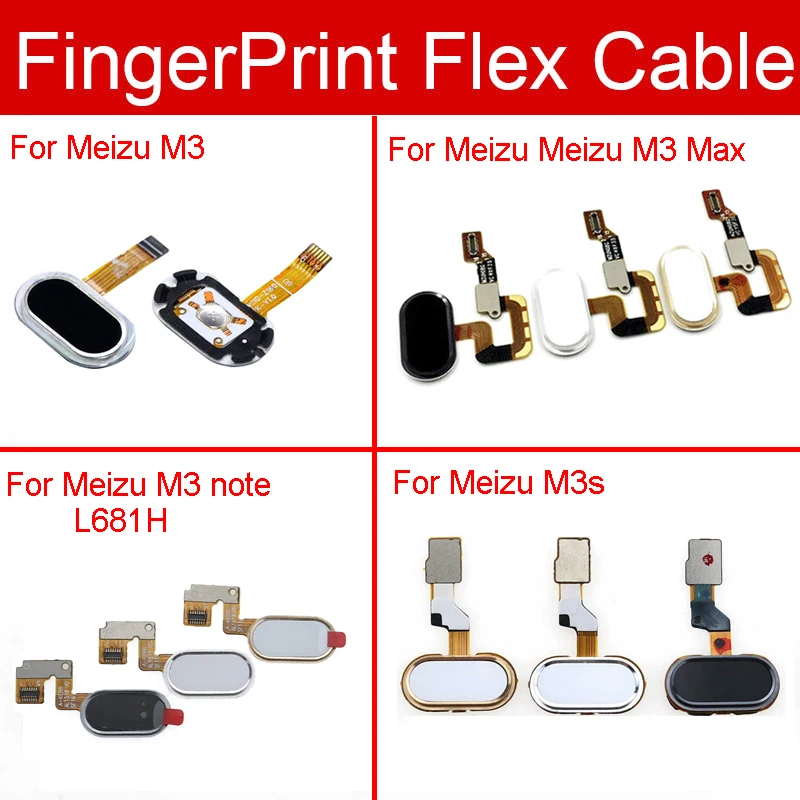 

Home Button For Meizu M3 M3s Max Note Fingerprint Sensor Flex Cable Menu Return Key Touch id