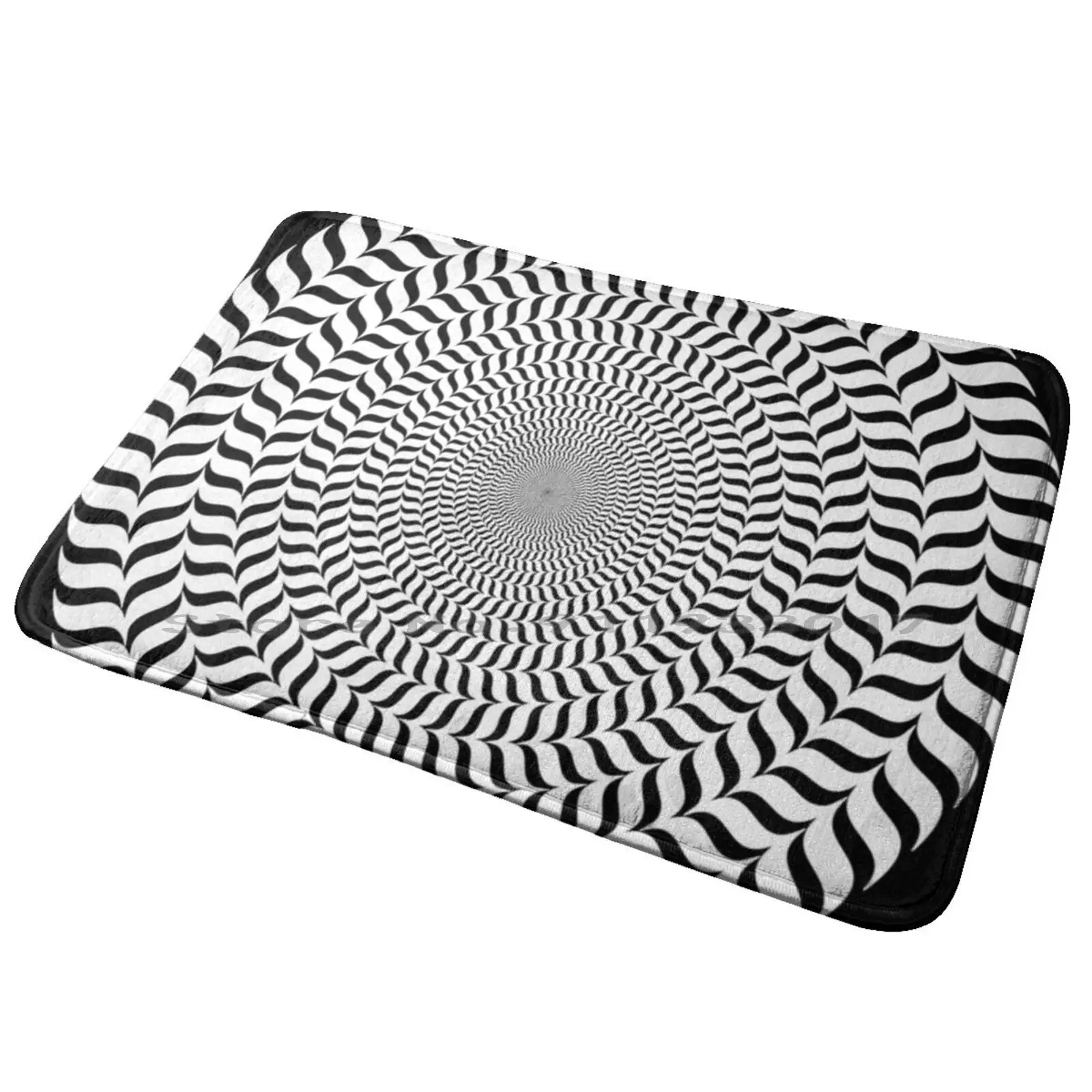 Psychedelic Hypnotic Visual Illusion Entrance Door Mat Bath Mat Rug Vintage Royal Anti-Slip Bedroom Kitchen Foot Mat Floor