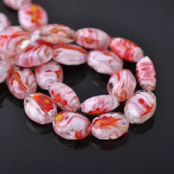 10pcs 16x12mm Flat Oval Shape Faceted Lampwork Glass Loose Crafts Beads Wholesale lot for DIY Jewelry Making Findings