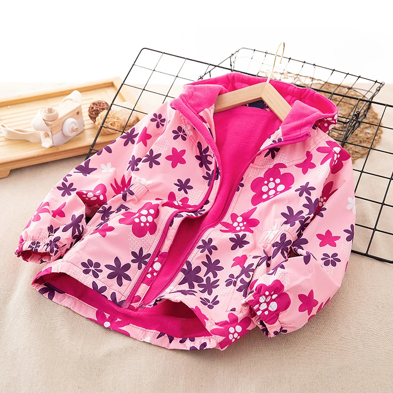 High Quality Spring Autumn Children\'S Jacket For Girls Outing Clothes Jacket Kids Polar Fleece Windproof Zipper Cardigan Jacket