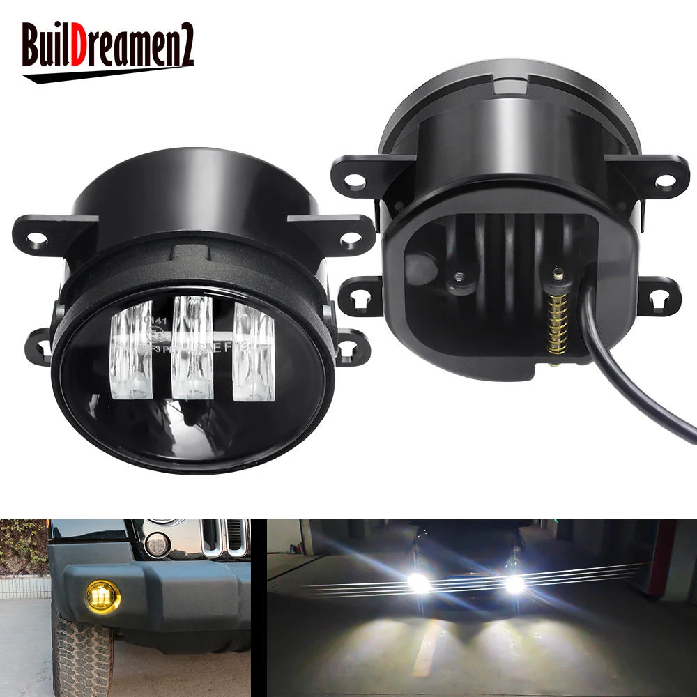 2 X Car Lens Fog Light Assembly LED Fog Daytime Lamp DRL 30W 6000LM For Suzuki Jimny Swift Grand Vitara SX4 Splash Alto Ignis