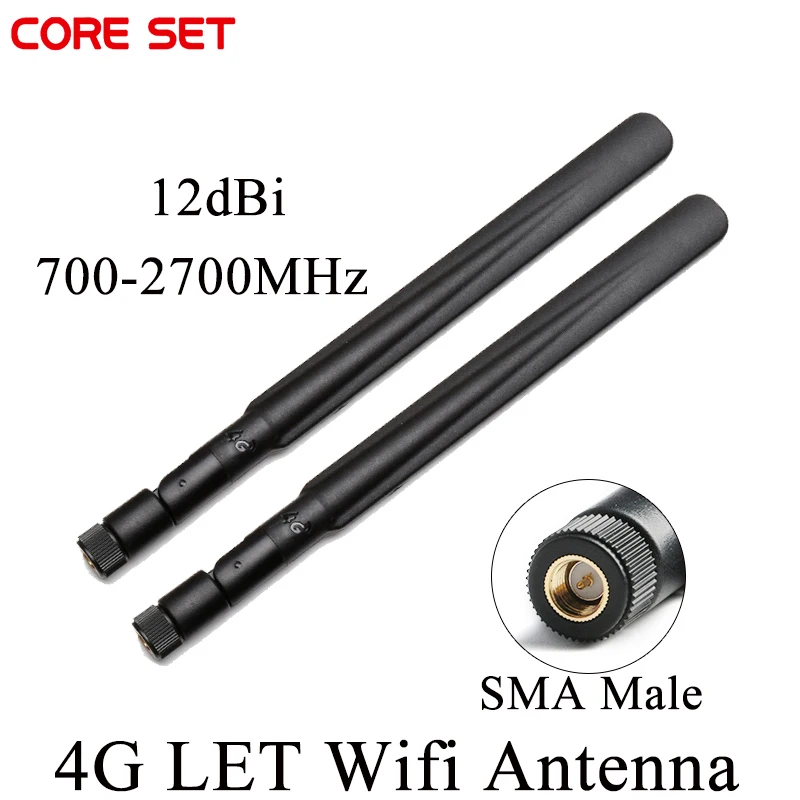 4G niech antena Wifi 12dBi o wysokiej mocy SMA męska antena dookólna antena modemowa 700-2700MHz dla 4G, GSM, GPRS