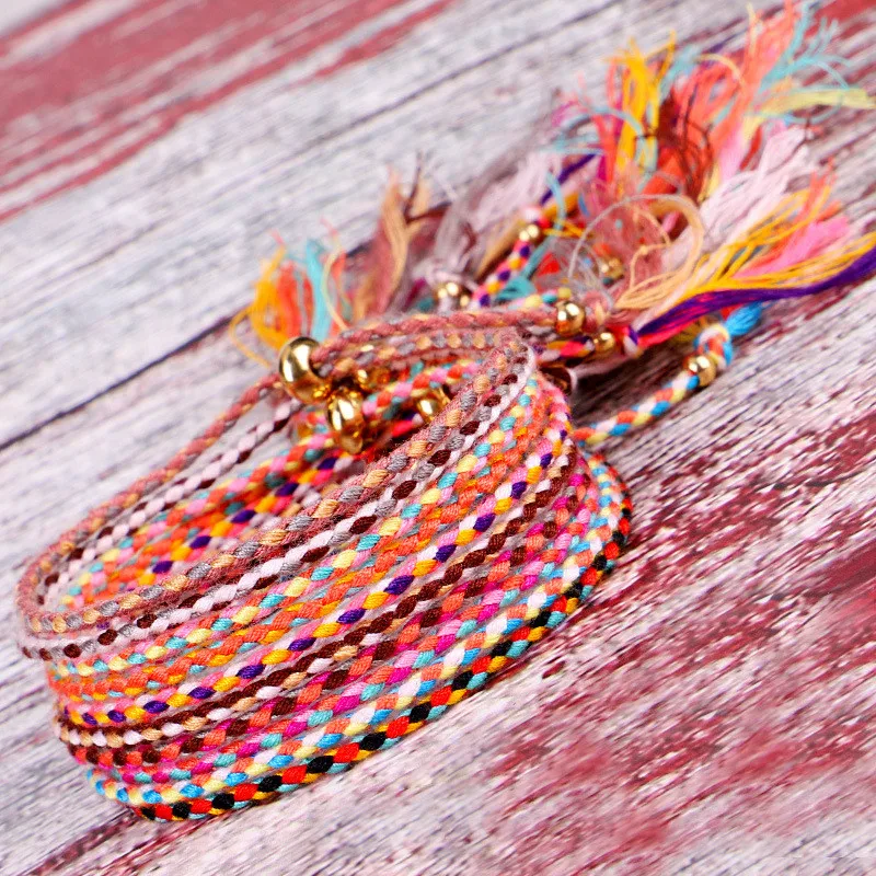 Adjustable Color Cotton Rope Tibetan Buddhist Love Lucky Charm Tibetan Thread Bracelets & Bangles For Women Men Handmade Rope