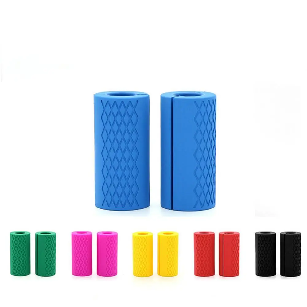 2 Pcs/set Dumbbell Grips, Anti-slip Barbell Grips, 10*5CM Silicone Weightlifting Handle Protect, Motorcycle Anti-collision Trim