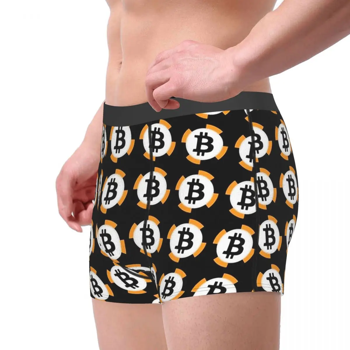 Bit Gold Bitcoin BTC Mining Bit Coin Underpants Cotton Panties Men's Underwear Comfortable Shorts Boxer Briefs