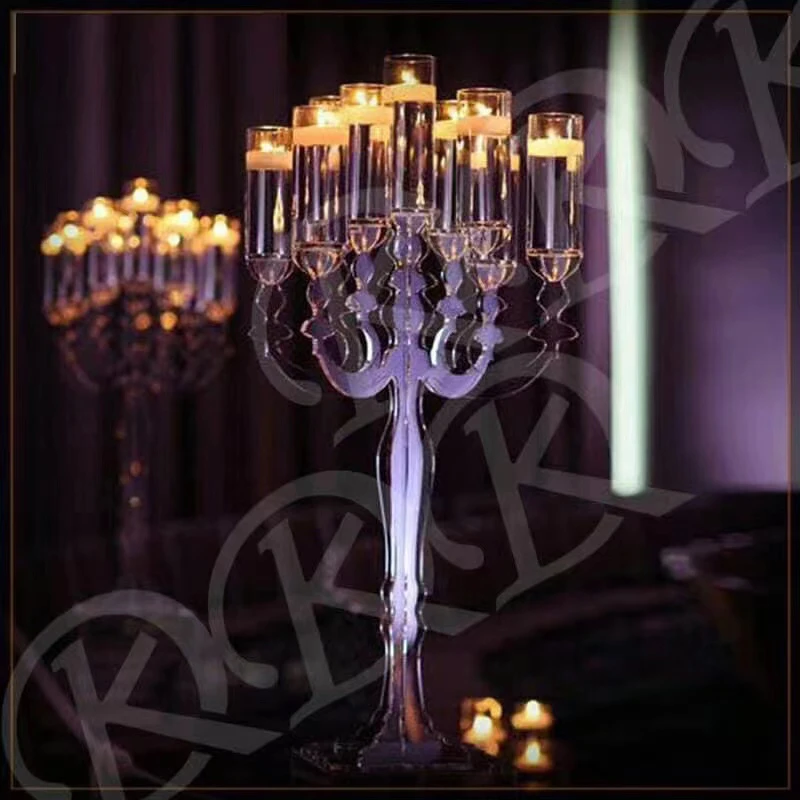 Hot Recommend Acrylic Candlelabra Holder Centerpieces For Wedding