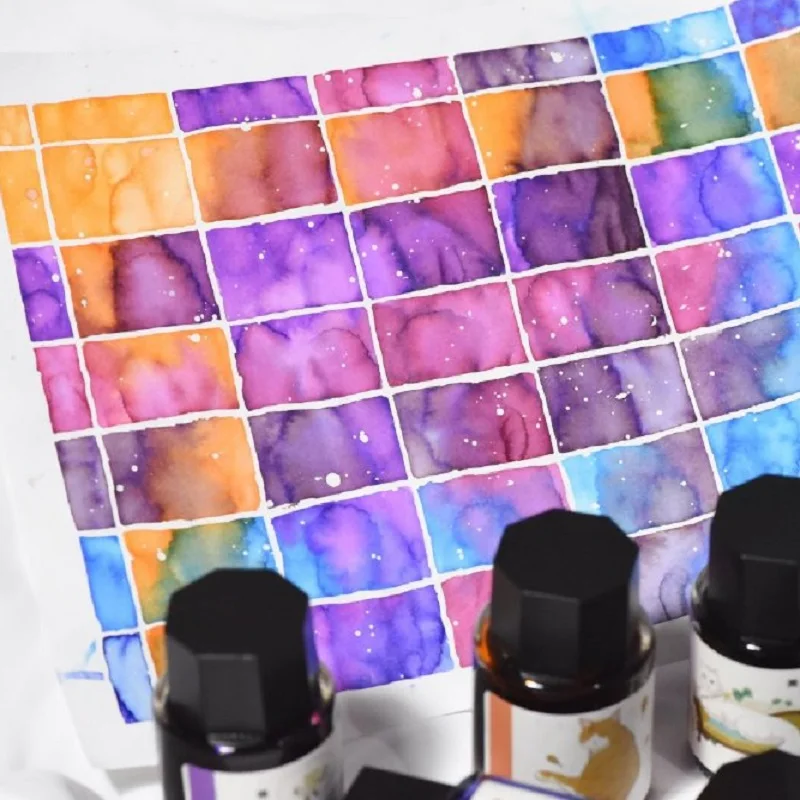 Starry Ink "cat Ink" Series  Non Carbon Ink  Glass Dip Pen Watercolor 15ml Gradient Change Color Ink