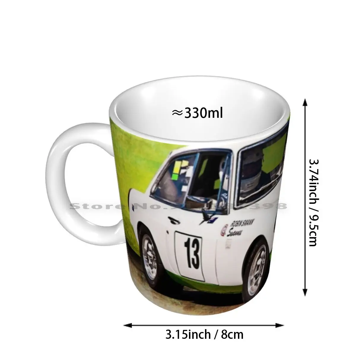 1970 Mgb Gt Ceramic Mugs Coffee Cups Milk Tea Mug White Mg Mgb Gt Historic Motorsport Racing Car Hsrca Hsrca Wakefield Park