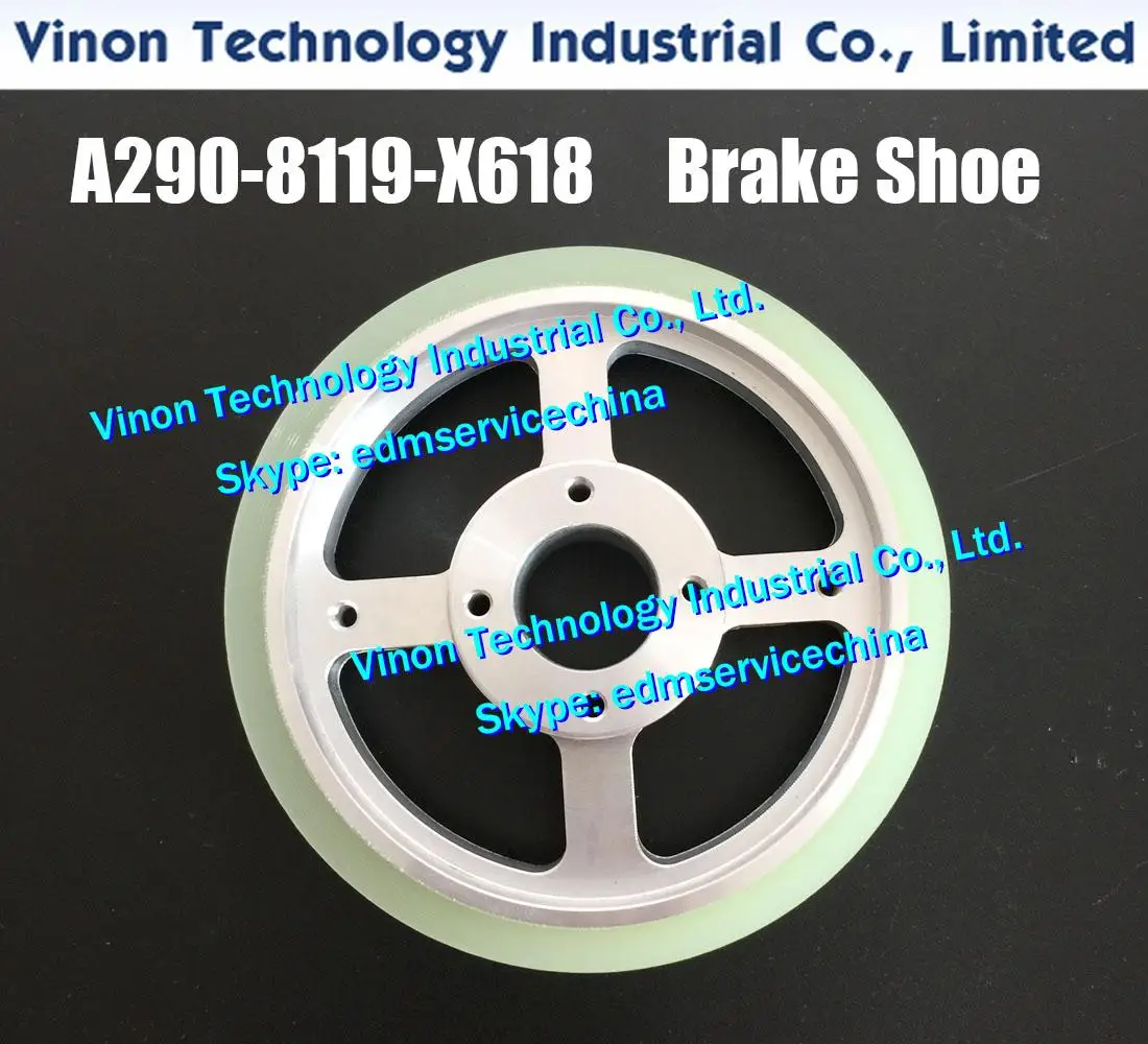 حذاء فرامل A290-8119-X618 edm Ø100x20dx22Hmm لآلات سلسلة iD وiE وCiA. أجزاء ارتداء edm مروحة uc A290.8119.X618, A2908119X618