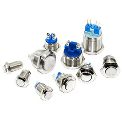 1pcs Waterproof 8MM/10/12/16/19/22MM Self-Lock Metal Push Button Switch Electric ON OFF Latching Switch Reset Car Power Swich