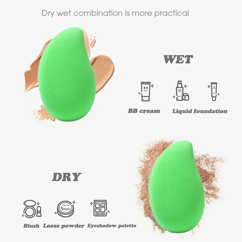 

Women Foundation Powder Mango Shape Makeup Egg Beauty Tool Cosmetic Puff Cushion Sponge