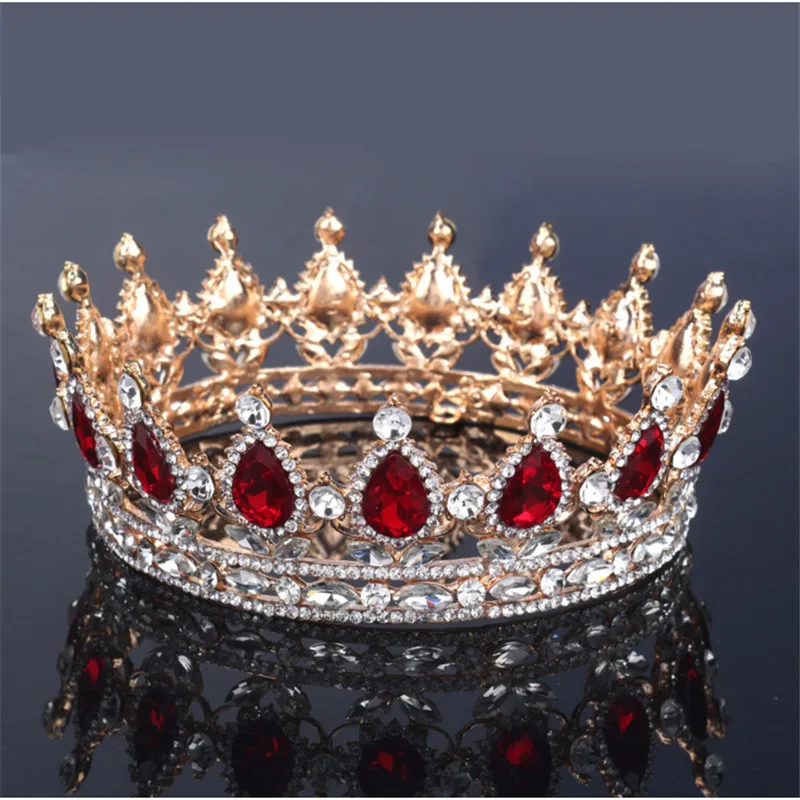 

American Foreign Trade Hot Sale Rhinestone Crown For Women Hot Sale Full Circle Big Crown Bridal Tiara Crown Wholesale