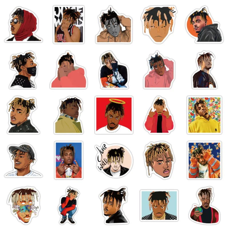 10/30/52pcs Singer Juice Wrld Graffiti impermeabile Crazy Fans Skateboard viaggio valigia telefono Laptop bagagli adesivi Cute Kid