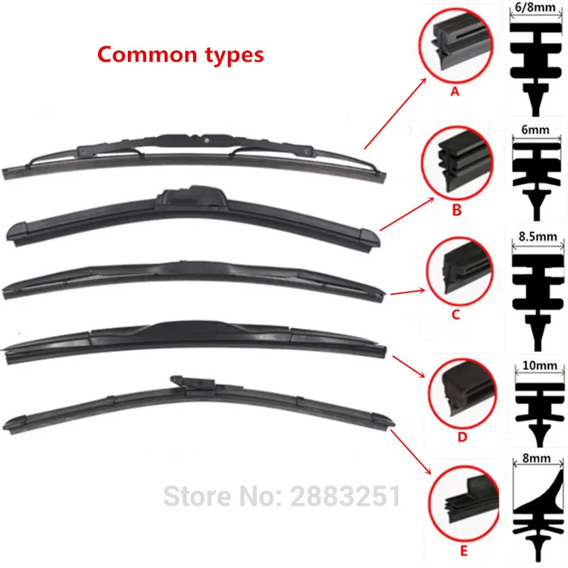 Car Vehicle Insert Rubber strip Wiper Blade (Refill) For kia Rio 2 3 4 k2 k3 k5 daihatsu Bentley ktm Car Wipers