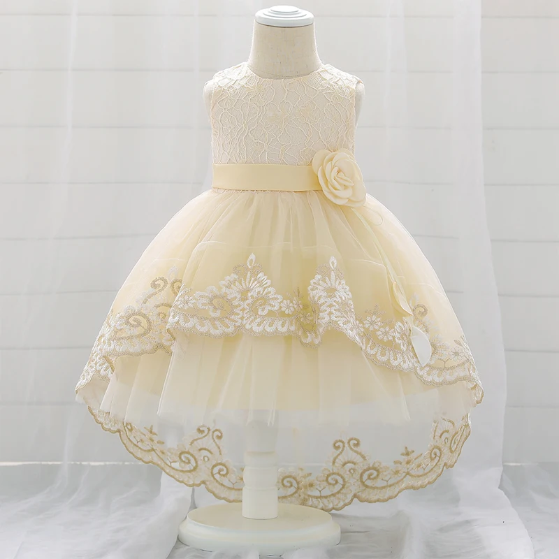 Summer Flower Infant  1st Birthday Dress For Baby Girl Clothes Baptism Lace Princess Dresses Party And Wedding Toddler Gown