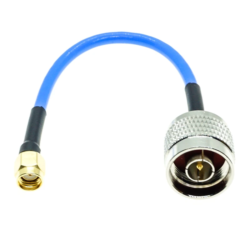 

N type male to RP SMA male plug connector RG402 RG-402 Semi Flexible Coaxial Cable 50ohm Blue