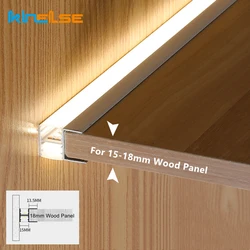 LED Cabinet Layer Light 18mm Wooden Panel Up Down Illuminate Splint Clip lamp Liquor Showcase Cupboard Aluminum Strip Light Set