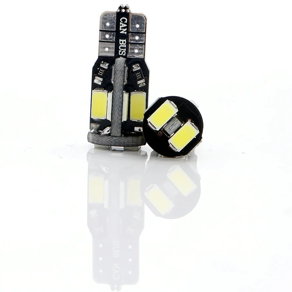 2PCS T10 W5W 194 168 5630 10 SMD LedCanbus Error Free  Interior Led Lights Bulbs White 6000K 300LM