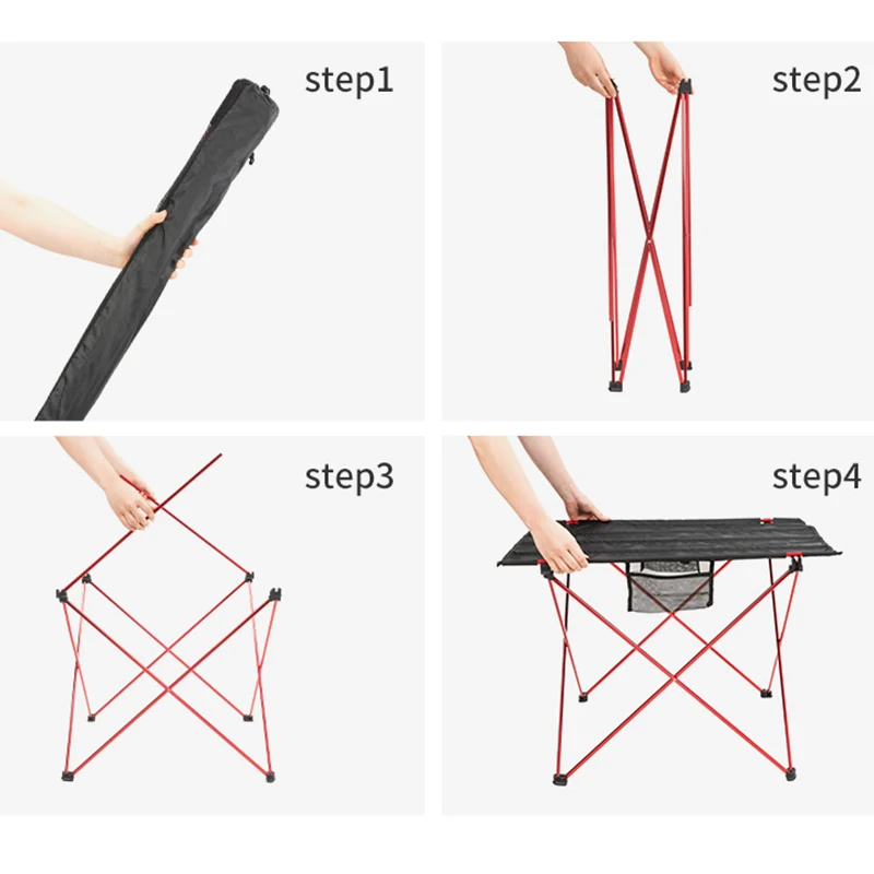 Уличный стол, красный, четырехсезонный складной походный стол, простой сверхлегкий стол, рыболовные столы, 7075, складная мебель для дома