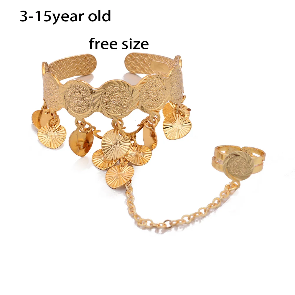 Baby Coin Bangles For Kids Child Baby Dubai Child Coin Bracelets  Ethiopian Bangles African Jewelry Children Gifts  Free Size