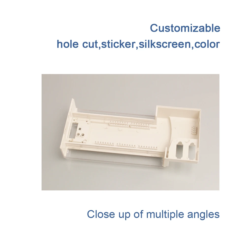 Boîtier de prise industriel d'alimentation, rail DIN ABS, boîtier PLC, 200x90x70mm