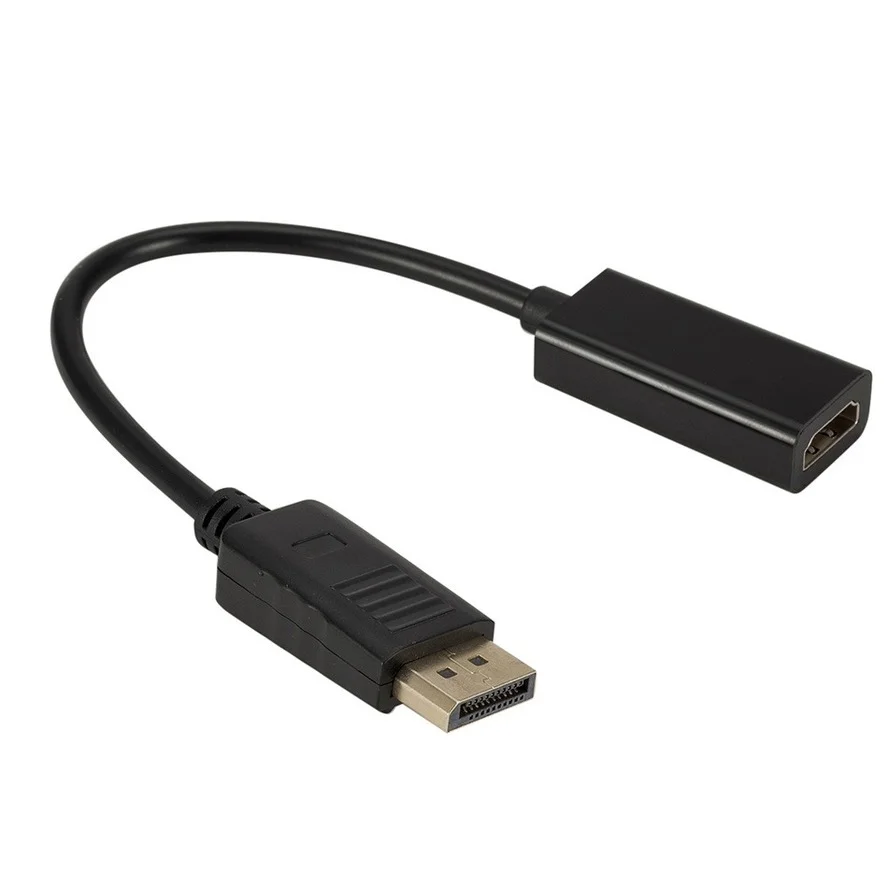 Adaptador de cabo compatível Dp para HDMI, transmissão estável, porta de exibição, para macbook pro air, projetor, câmera, tv, computador