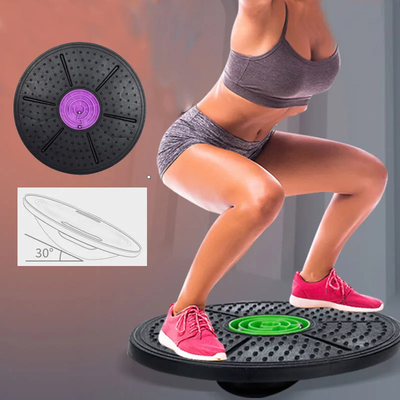 Yoga Balance Board Disc Stability Round Plates Exercise Trainer for Fitness Sports Waist Wriggling Fitness Balance Board XA275A