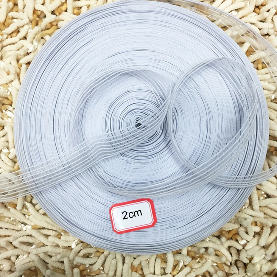 50 Yards Mesh Elastic Band 25mm/30mm/40mm/50mm For Sewing Underwear White Black Net Elastic Ribbon Garment Handmade Accessories