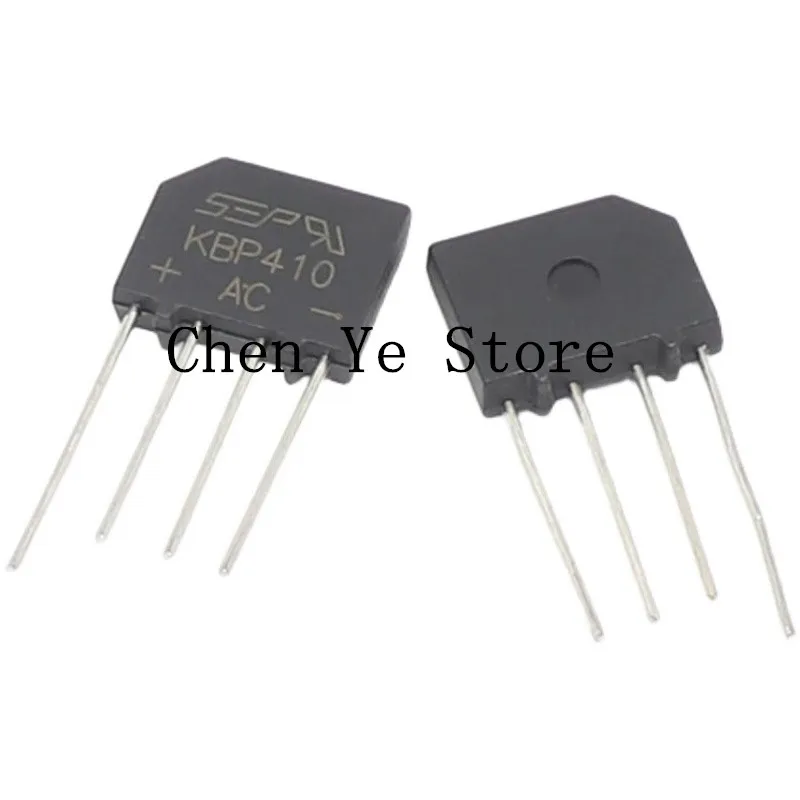 Free Shipping100pcs KBP410 SIP-4 4A 1000V DIP-4Pin Diode Bridge Rectifier Single Phase Bridge Rectifier