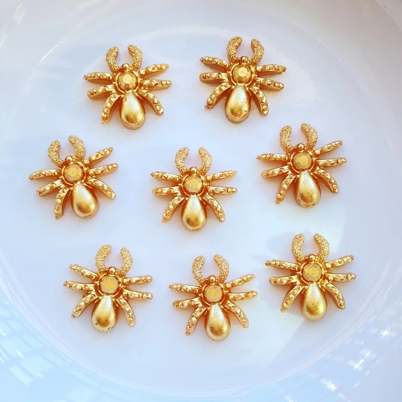 50Pcs ใหม่น่ารักเรซิ่น Mini Little Spider แบน Cabochon สมุดฝากข้อความ Kawaii DIY Embellishments อุปกรณ์เสริม