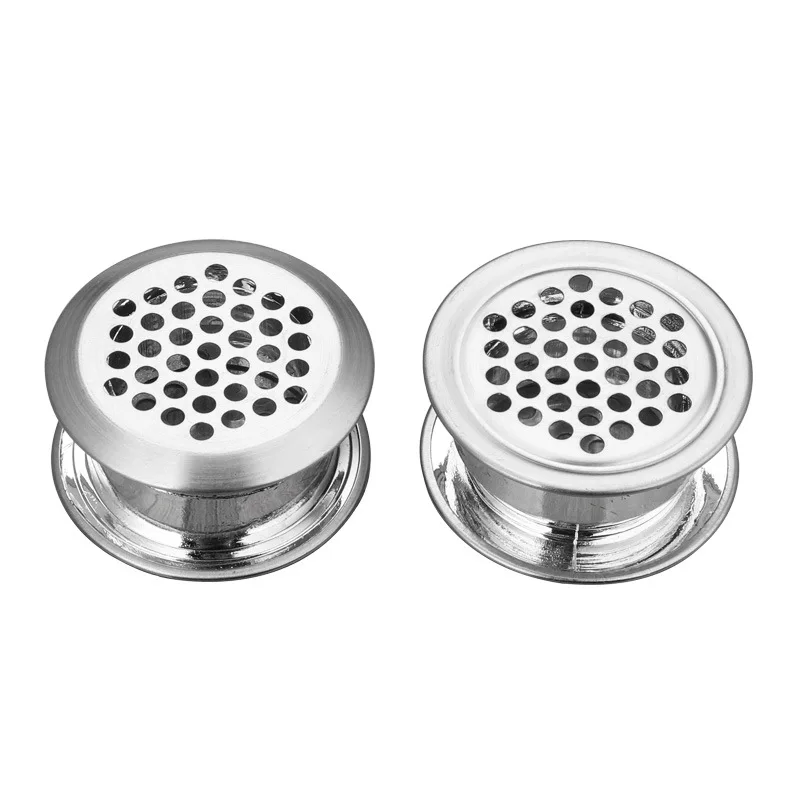 20Pcs/Lot Stainless Steel Cutout 35mm Air Vent Louver Soffit Vent Kitchen Bathroom Shoe Closet Cabinet Double Side Couple