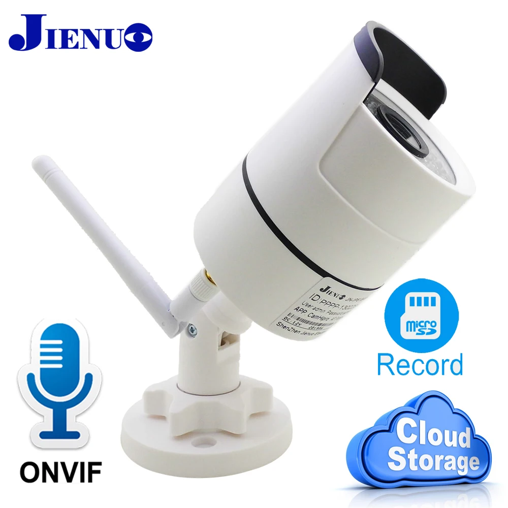 JIENUO Cloud Storage Camera Wireless IP Cam HD Audio Cctv Surveillance IPCam Wifi Outdoor Waterproof Infrared 2MP Home Security