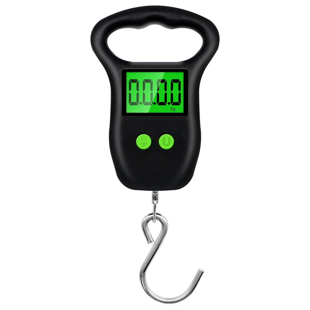 50kg/10g Digital Hanging Scale Portable Luggage Weight Scale Electronic LCD Display Fish Scale with Comfortable Handle Hook