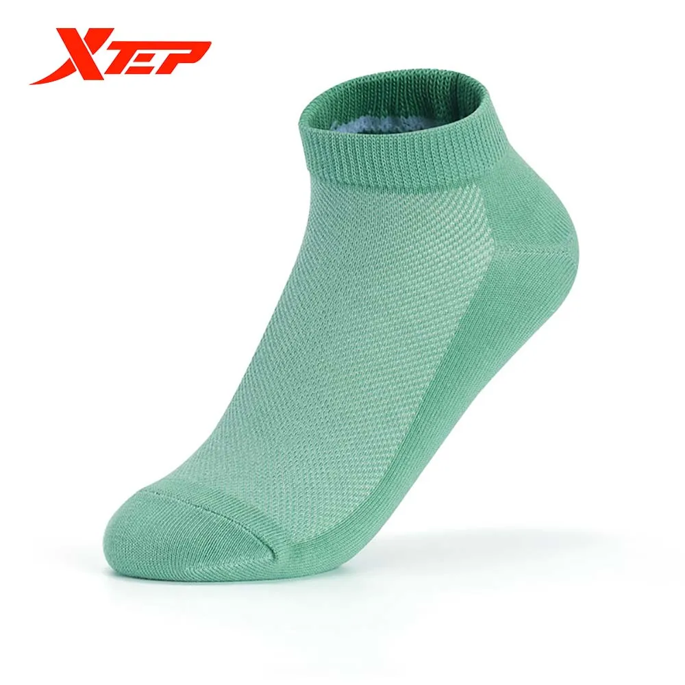 Xtep 5 Pairs/Pack Breathable Short Sports Socks Thin Women Casual Comfortable Boat Socks Running Socks 878138540040