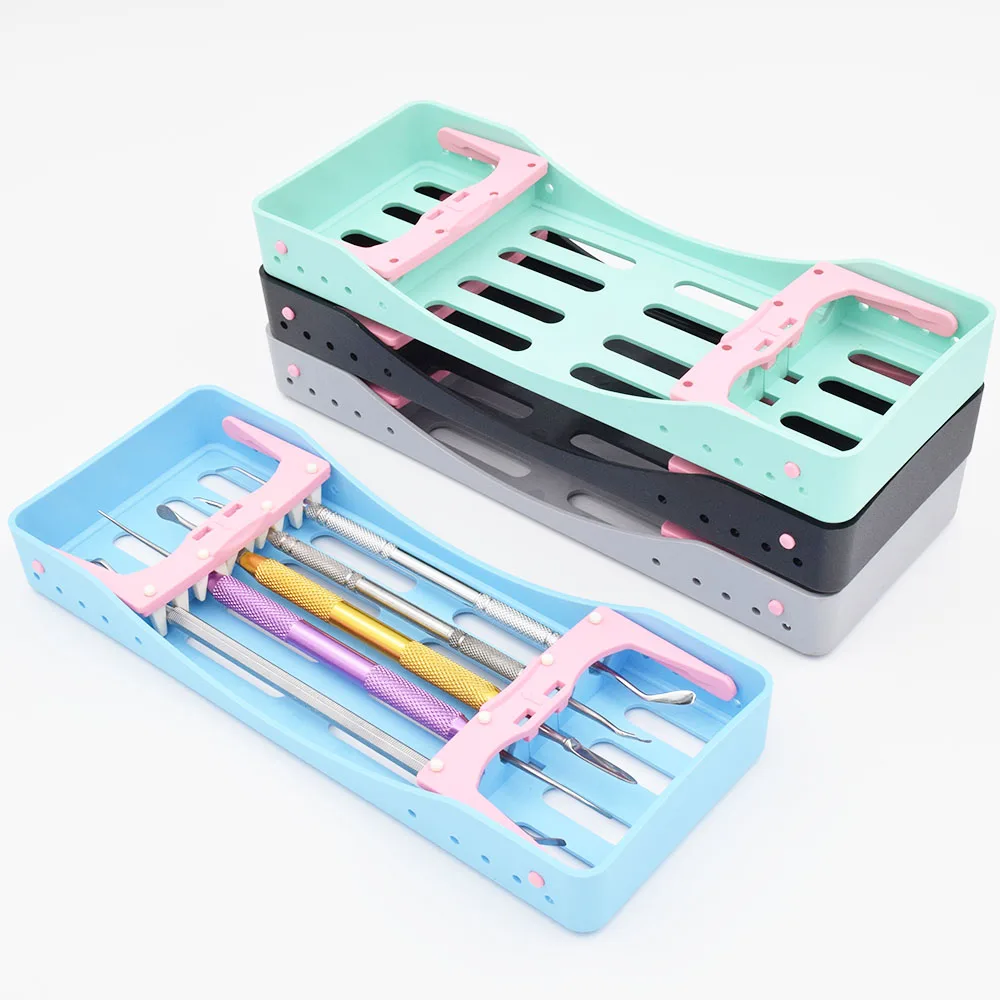 

5/10Pcs Dental Surgical Tools Placement Sterilizing Tray Cassettes Rack Autoclave Plastic Organizer Accessories for Dentists