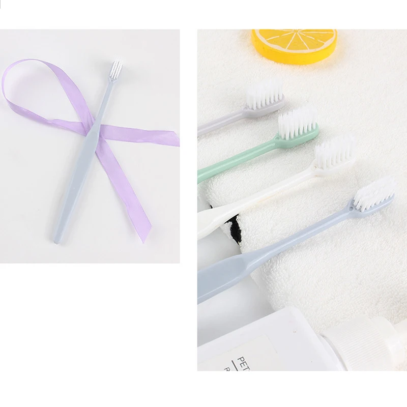 Brosses à dents souples pour adulte, ensemble de 6 pièces, outil dentaire Nano, pour enfant, voyage, famille, visiteur