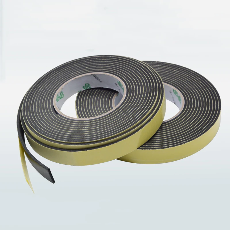 EVA Single Sided Foam Tape 1/2/3/4mm Tickness Bump-and Shockproof Foam Tape Sealant Tape For Air Conditioner/Pipes Black