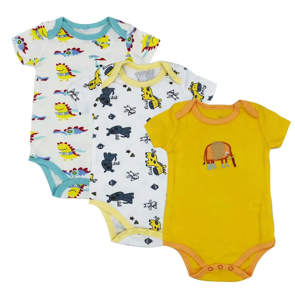 3PCS/Lot Unisex Unicorn Baby Boy Clothes Cotton Kids Clothes Newborn Rompers 0-12M Baby Girl Clothes Roupa de bebe