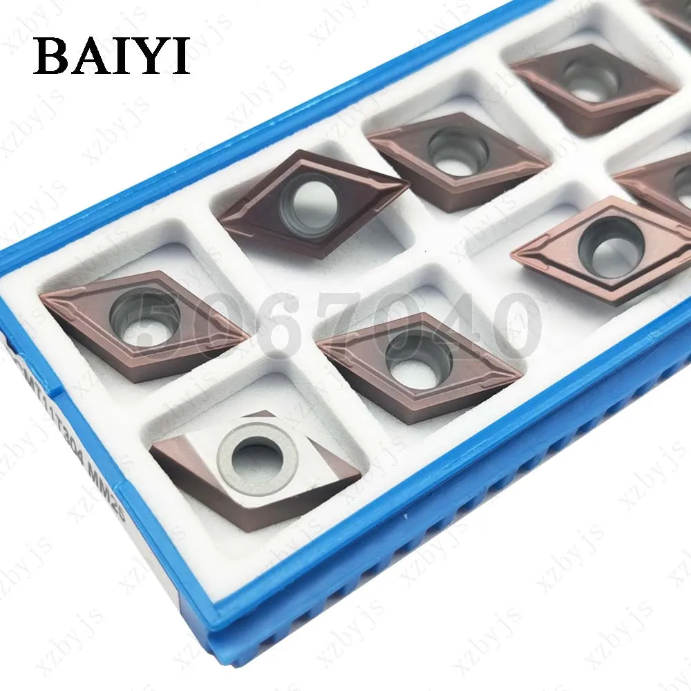 DCMT11T304 MM25 DCMT11T308 MM25 كربيد تحول داخلي, أداة قطع مخرطة معدنية ، أداة CNC DCMT 11T304/08 شفرة