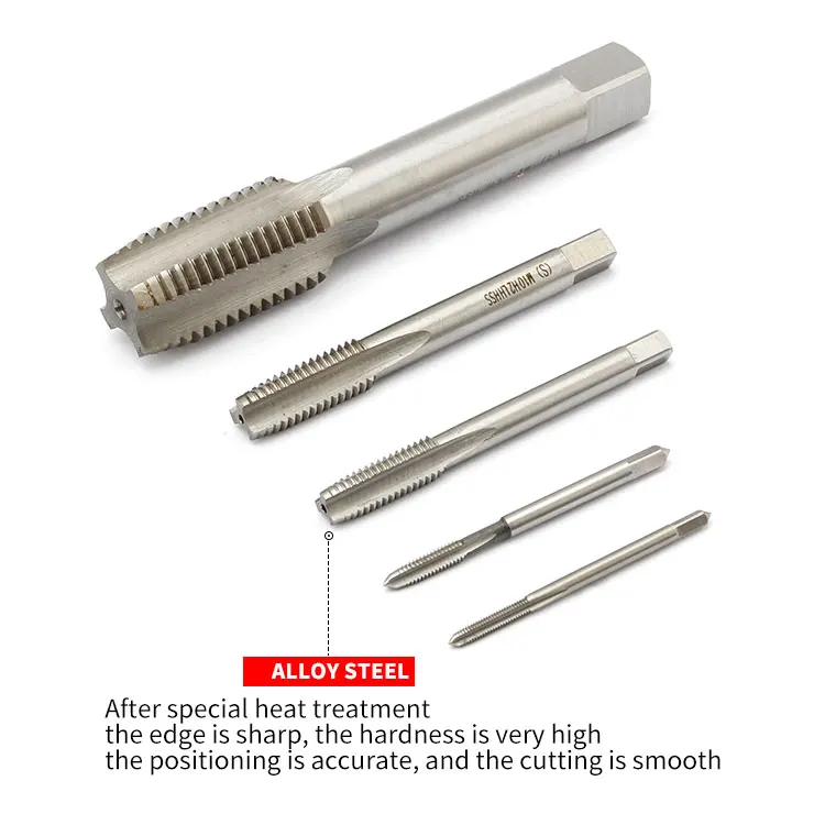 HSS-6542 Left Hand Tap Straight Flute Metric Stainless steel special Machine Screw Thread Taps M3 M5 M6 M8 M10 M12 M14 M27 M30