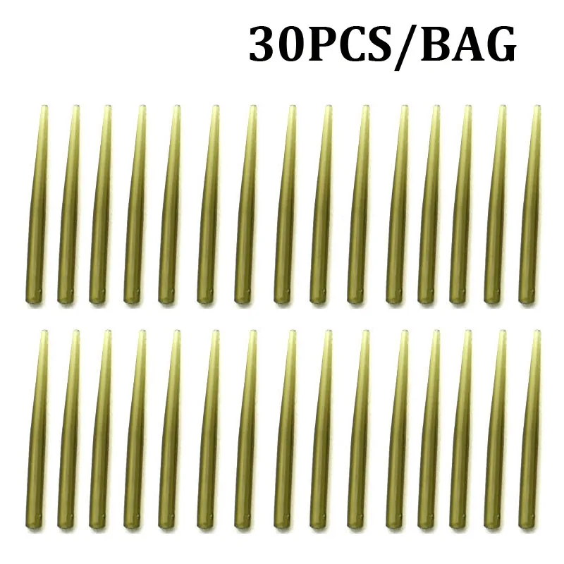 30PCS Carp Fishing Accessories Anti Tangle Sleeves Hook Sleeve for Hair Rig  Carp Coarse Fishing Tackle