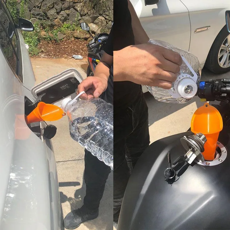 1 Pc Car Long Oil Funnel Oil Gasoline Diesel Multi-function Plastic Funnel Motorcycle Auto Accessories Free Walking Oil Funnel