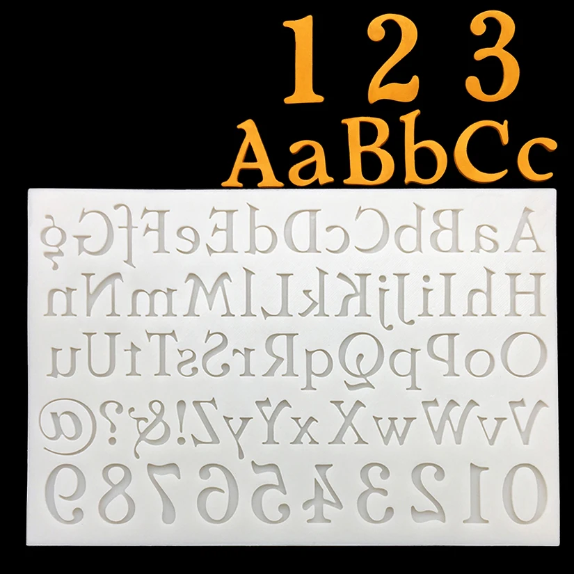 Alphabet Number Letter Silicone Cake Baking Mold Sugarcraft Chocolate Cupcake Resin Tools Fondant Decorating Tools