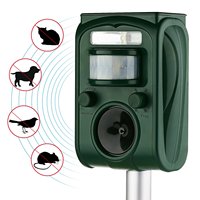 Outdoor Waterproof Solar Power Ultrasonic Animal Pest Mouse Repeller PIR Sensor Garden Cat Dog Fox Repellent Keep Animals Away