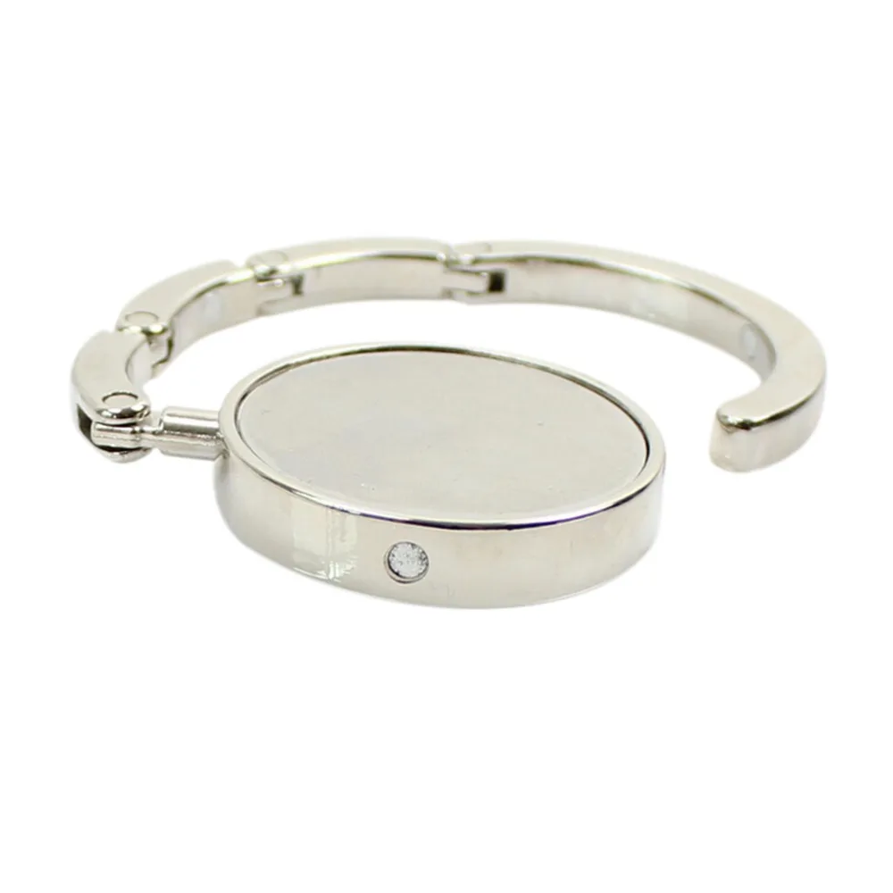 Gancho plegable portátil de aleación de cristal para bolso, colgador de mesa, accesorios únicos, 1 piezas