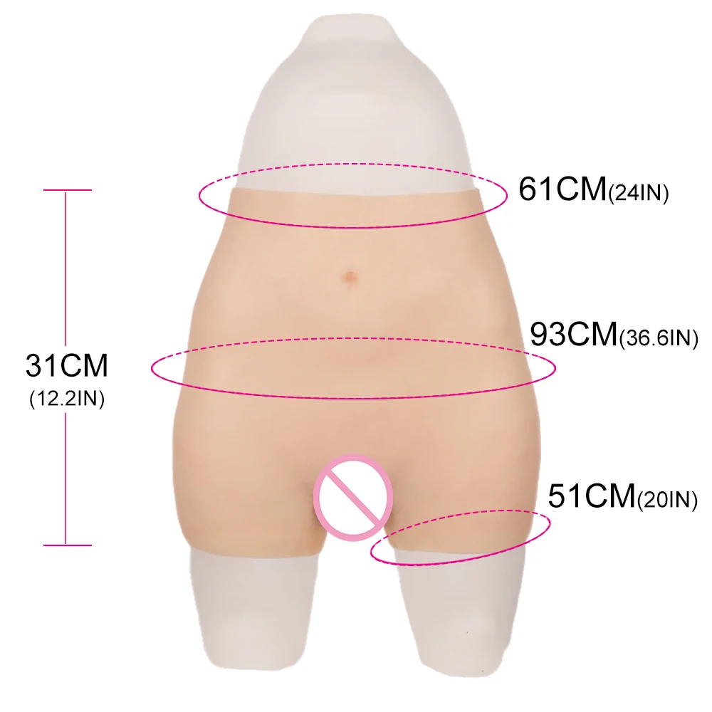 KnowU Crossdresser Vagina Silicone Pants with Urinate Tube Penetrable Cosplay Transgender Transvestites