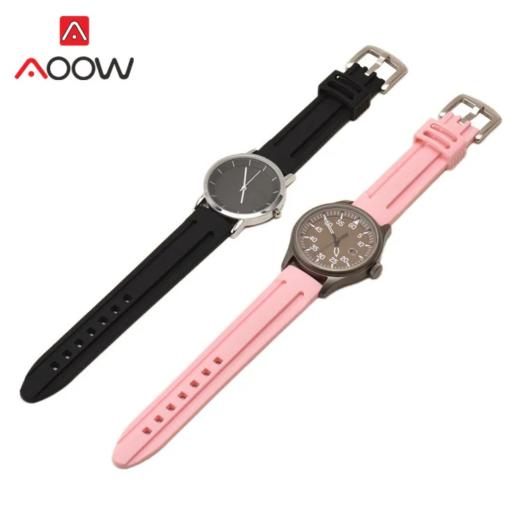 18mm 20mm 22mm 24mm Silicone Sport Strap Watchband Candy Color Waterproof Soft Rubber Replacement Bracelet Band for Smart Watch