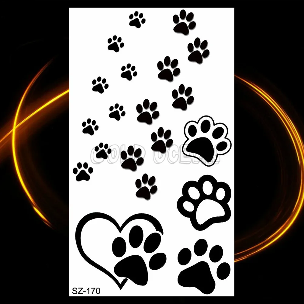 Kids Cartoon Temporary Tattooo Stickers Women Body Art Flower Fake Tattoo Cute Paw Girls Morning Glory Waterproof Tatoos Gifts