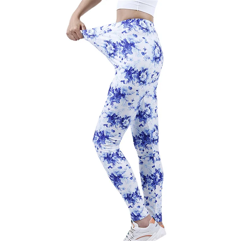 Hot New Spring Legging National Ethnic Style Retro Graffiti Paintings Printing Flowers Trousers Printed High Elasticity Leggings